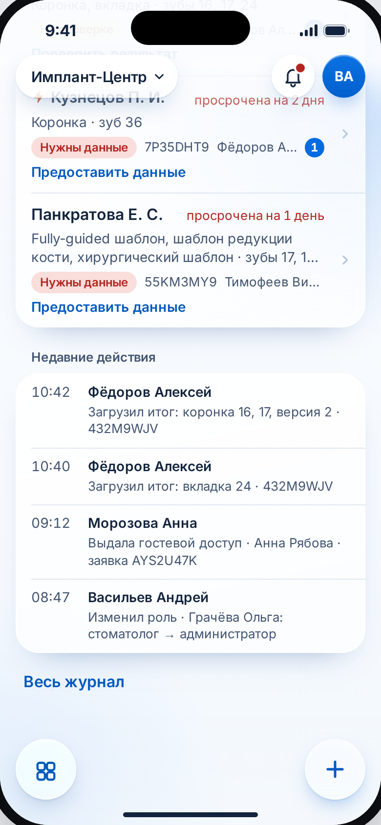 Сводка: недавние действия