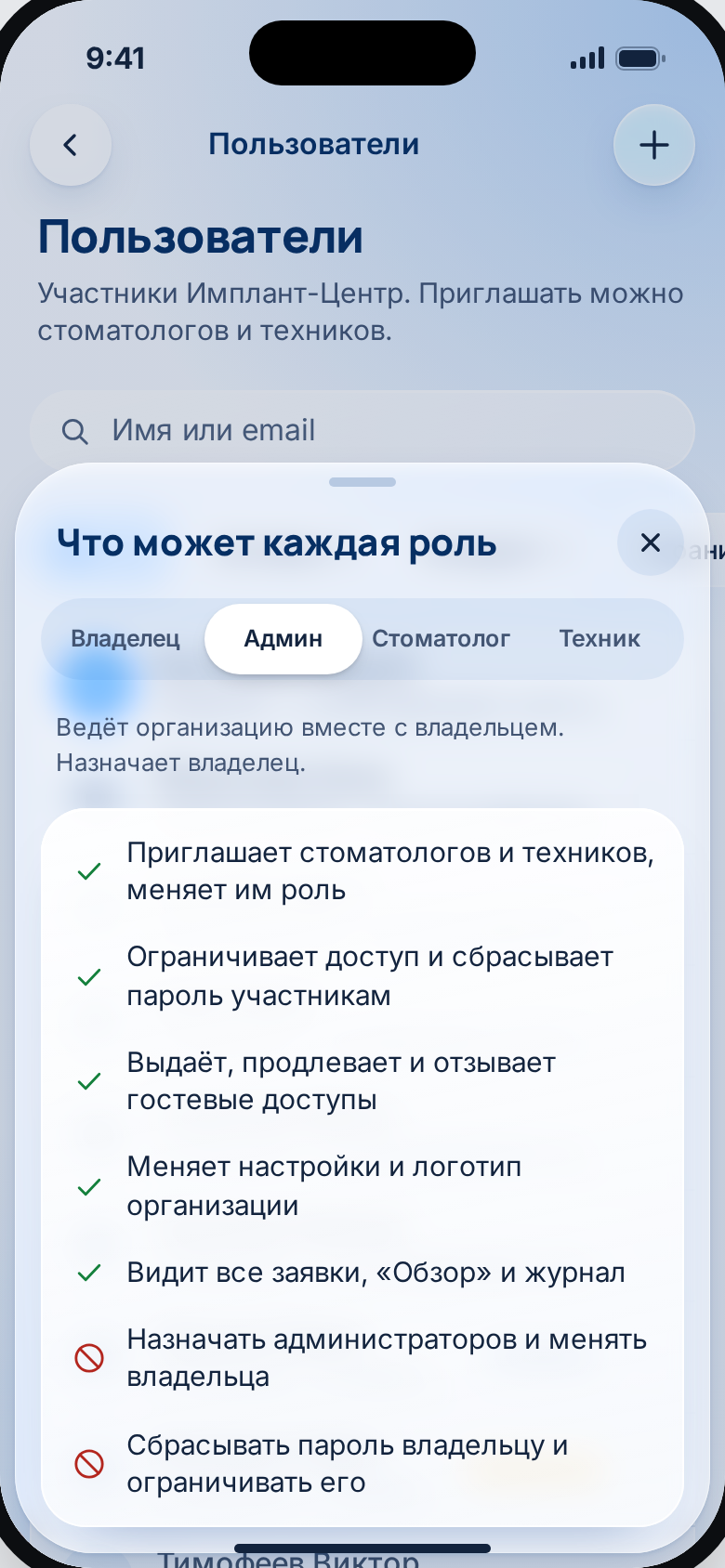 Что может каждая роль